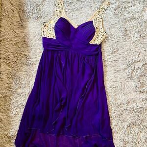 Purple and nude deb formal